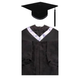 訂製教育大學教育學院科學教育學士畢業袍  黑色灰泥板帽黑色辮子和流蘇 銀色披肩 學士畢業袍製衣廠DA201 訂製教育大學教育學院科學教育學士畢業袍  黑色灰泥板帽黑色辮子和流蘇 銀色披肩 學士畢業袍製衣廠DA201